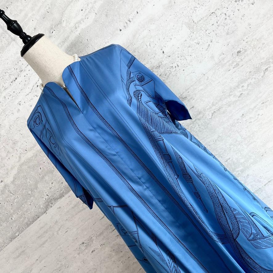 美品☆HERMES☆レア品☆シルク☆カフタン☆ロングワンピース