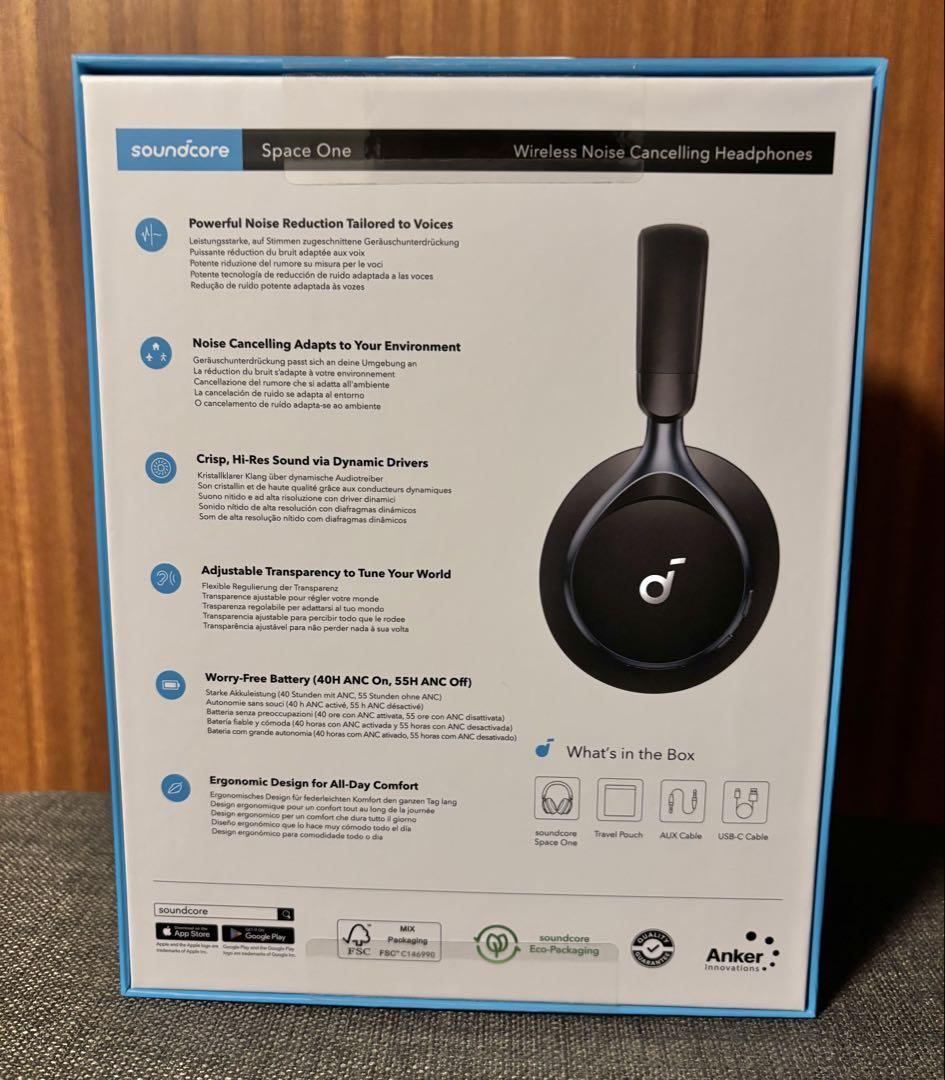 美品 Soundcore Space One ワイヤレスヘッドホン アンカー