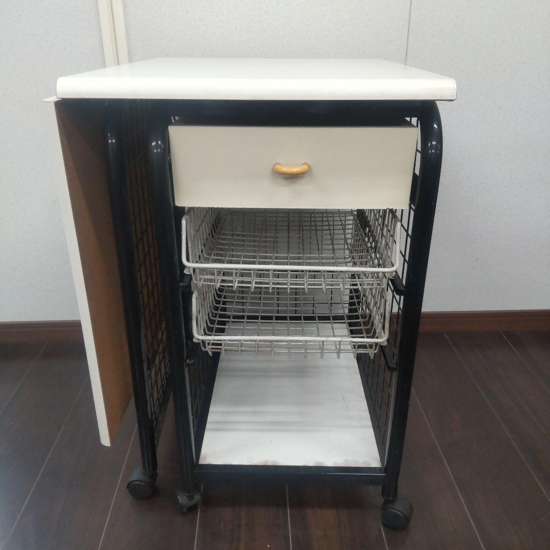 キャスター付き折りたたみデスク　PCデスク