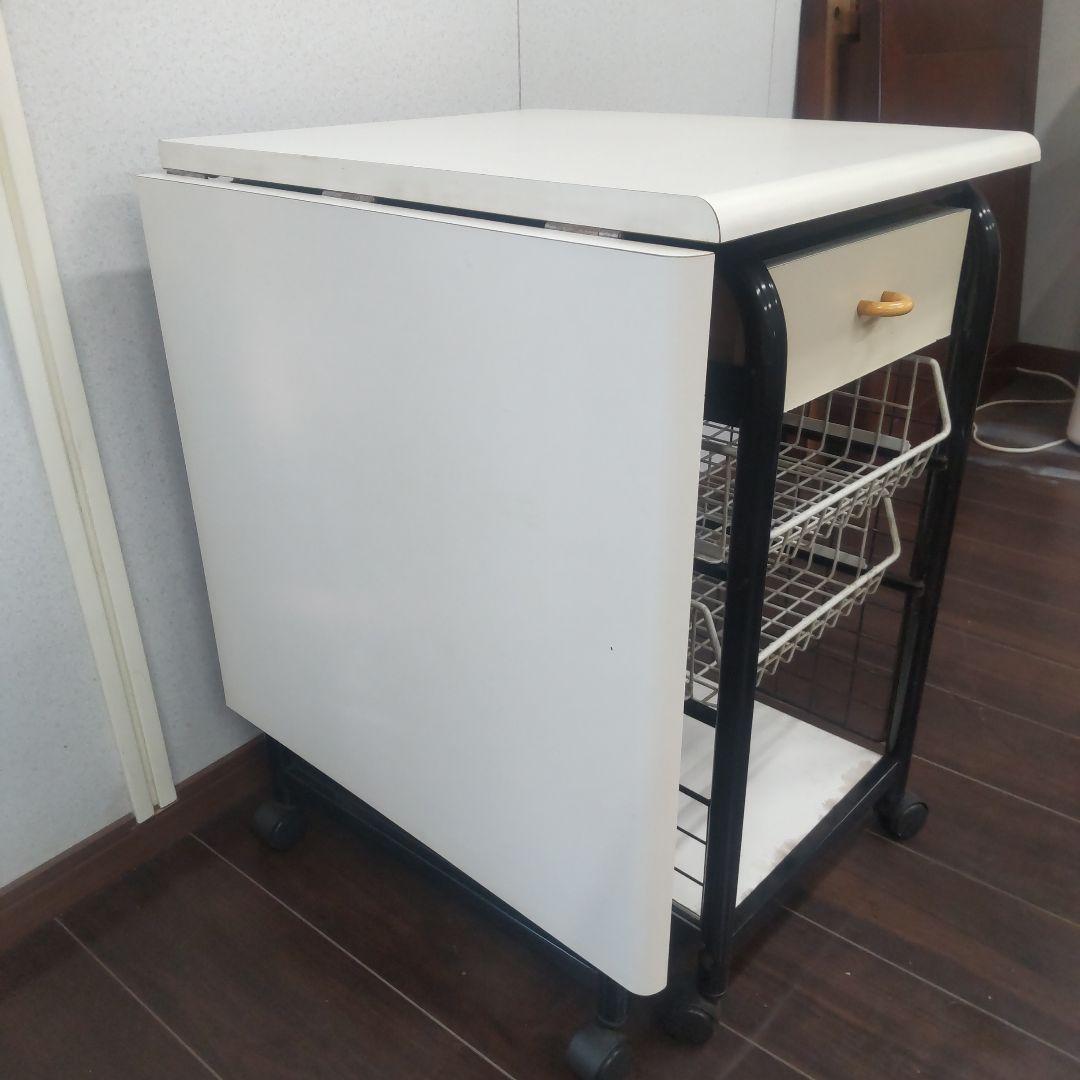 キャスター付き折りたたみデスク　PCデスク