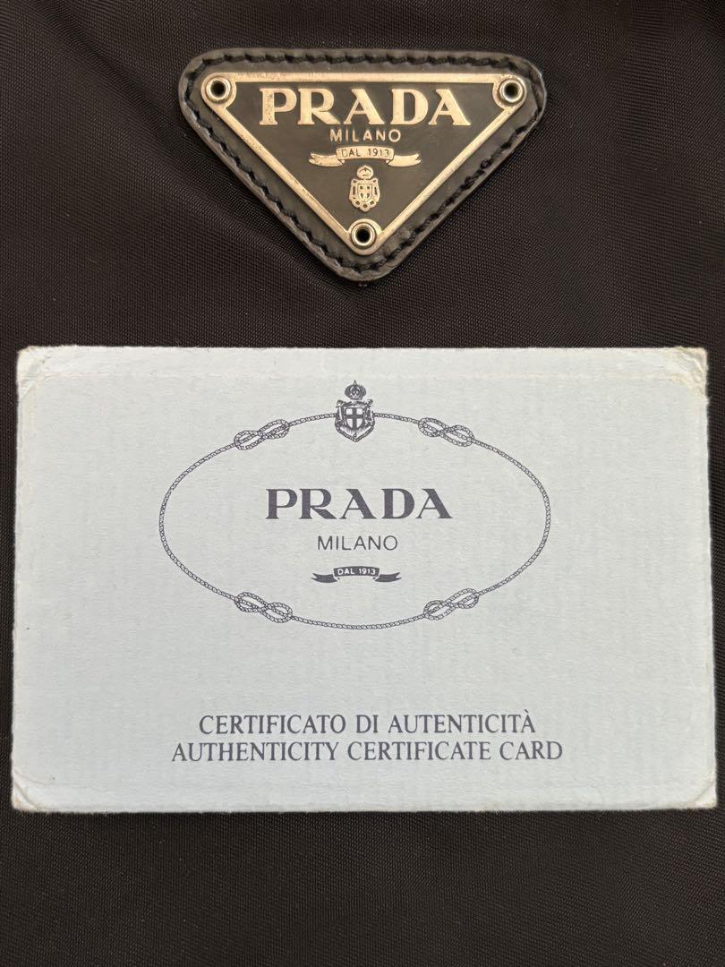 【美品】PRADA ナイロンバックミニトートバック　B4895F VELA