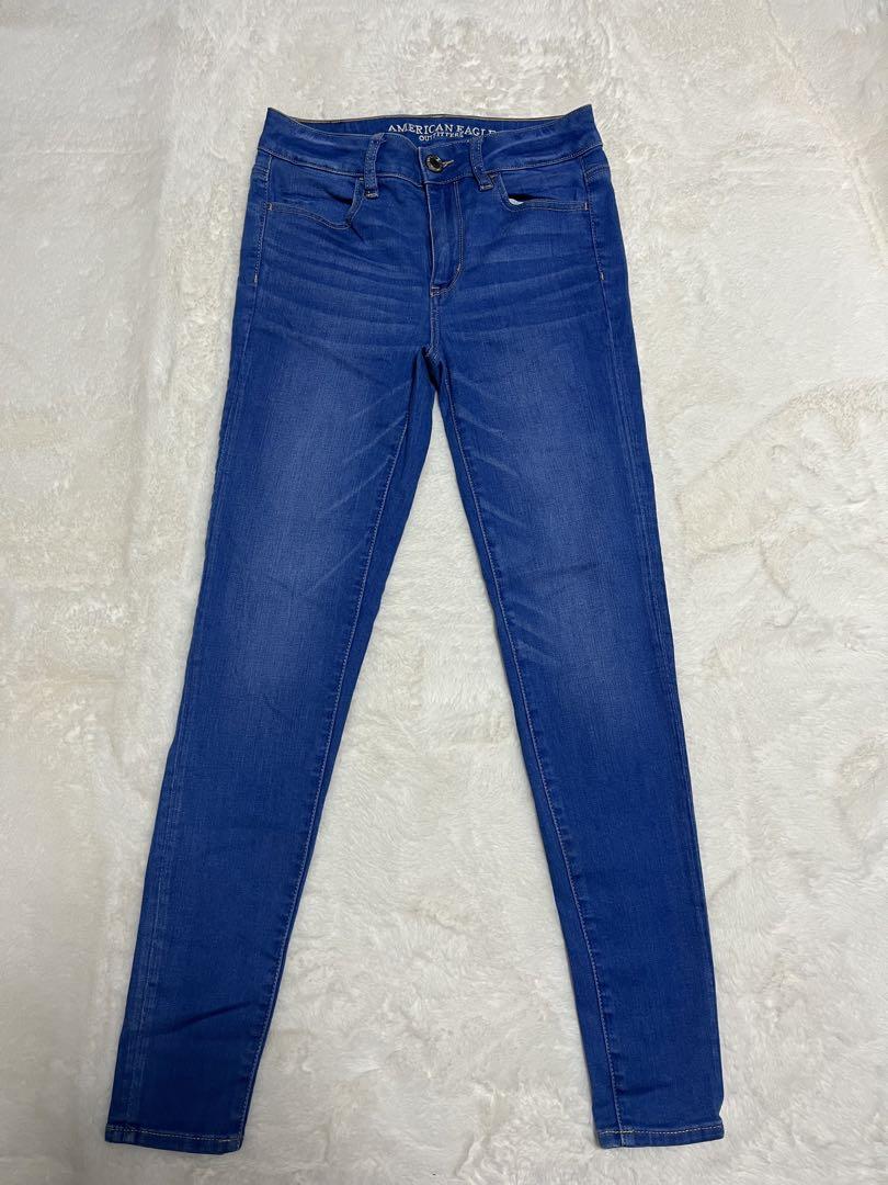 アメリカンイーグル　サファイアブルー　HI-RISE JEGGING　US 2