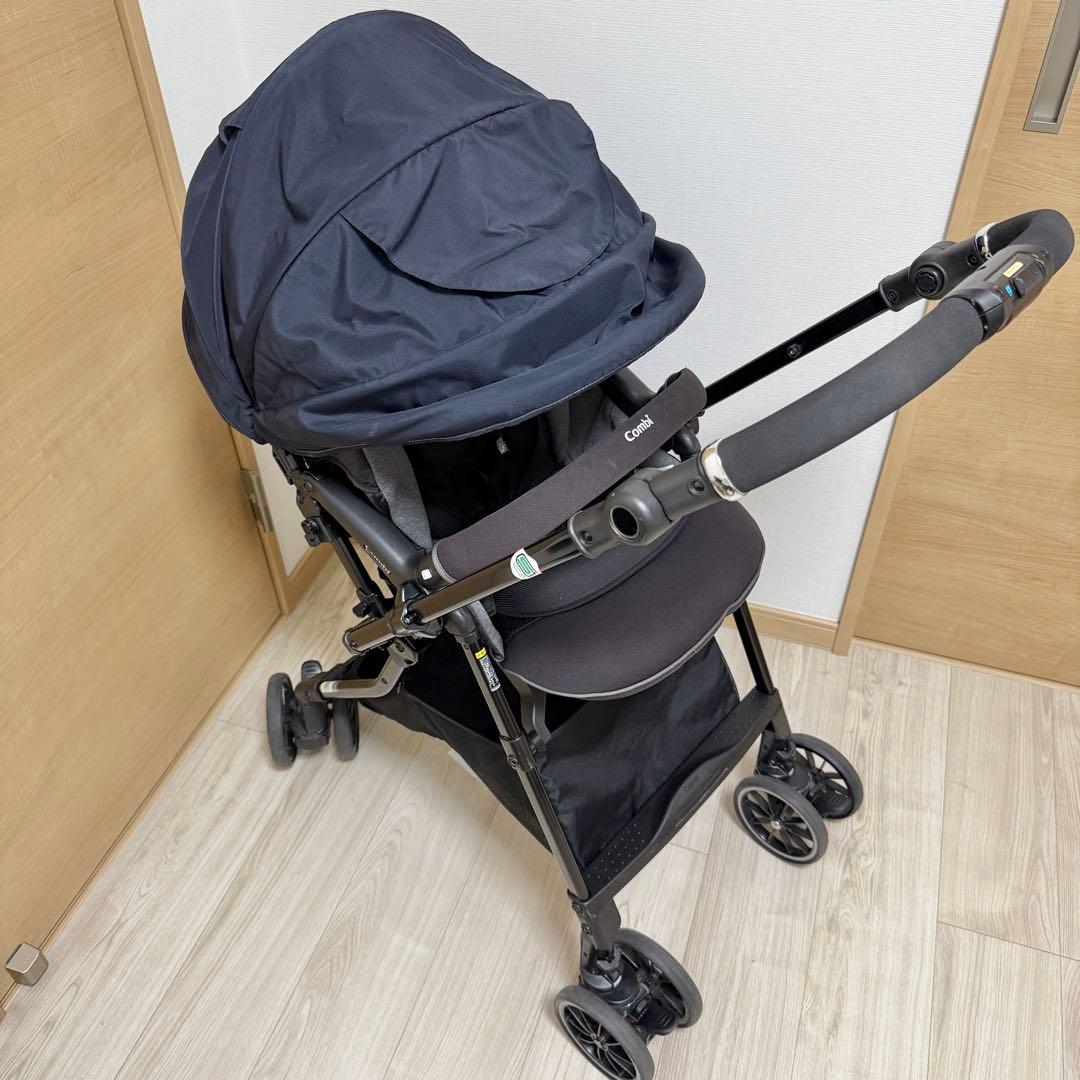 【美品】コンビ ベビーカー スゴカルα 4キャス エッグショック