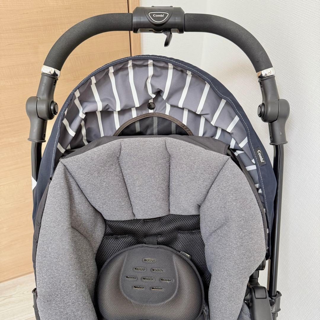 【美品】コンビ ベビーカー スゴカルα 4キャス エッグショック