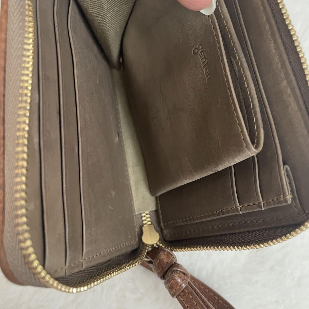 genten ゲンテン　ラストリコ　メッシュラウンドファスナー　ミニ財布