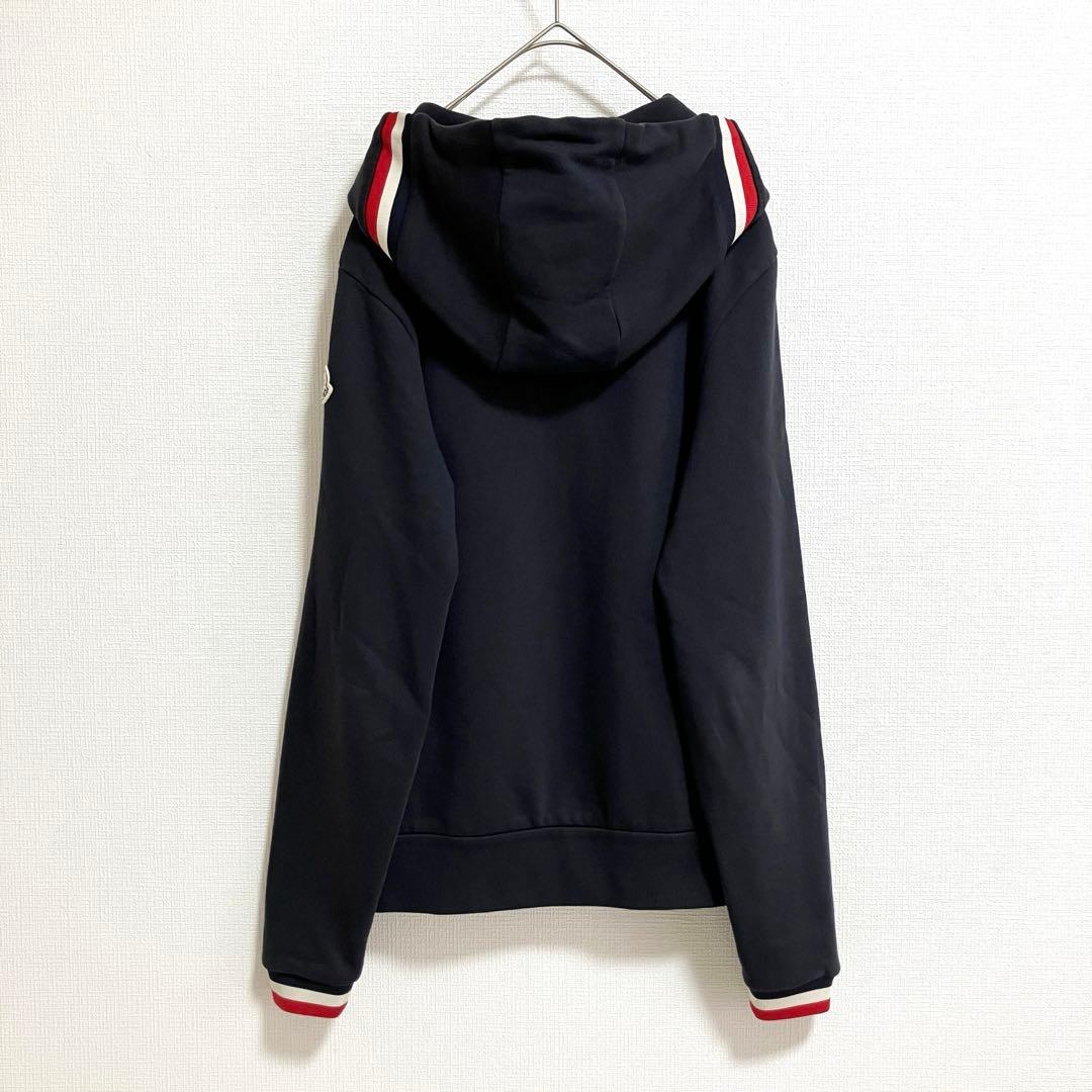 モンクレール MONCLER パーカー 長袖 ジップアップ ネイビーフード付き