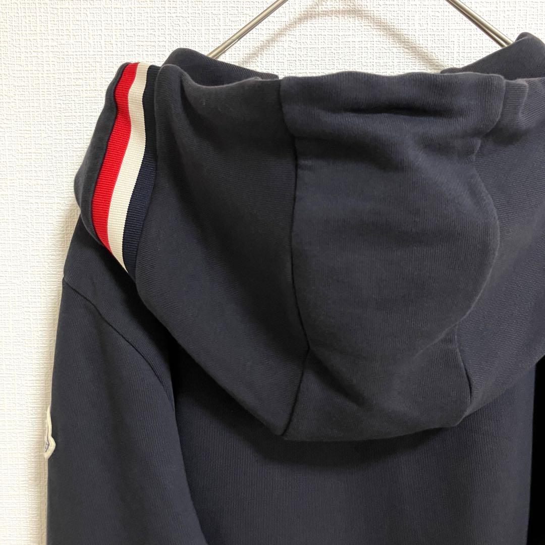 モンクレール MONCLER パーカー 長袖 ジップアップ ネイビーフード付き