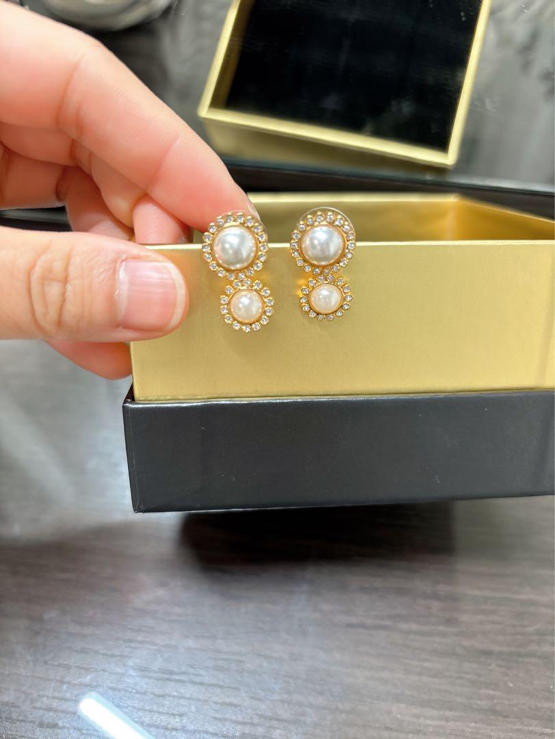 ゴールド ダブルパール ピアス