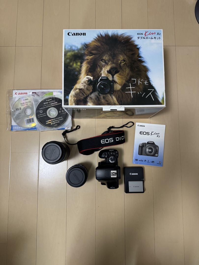 Canon EOS Kiss X2 ダブルズームキット　 デジタル一眼レフカメラ