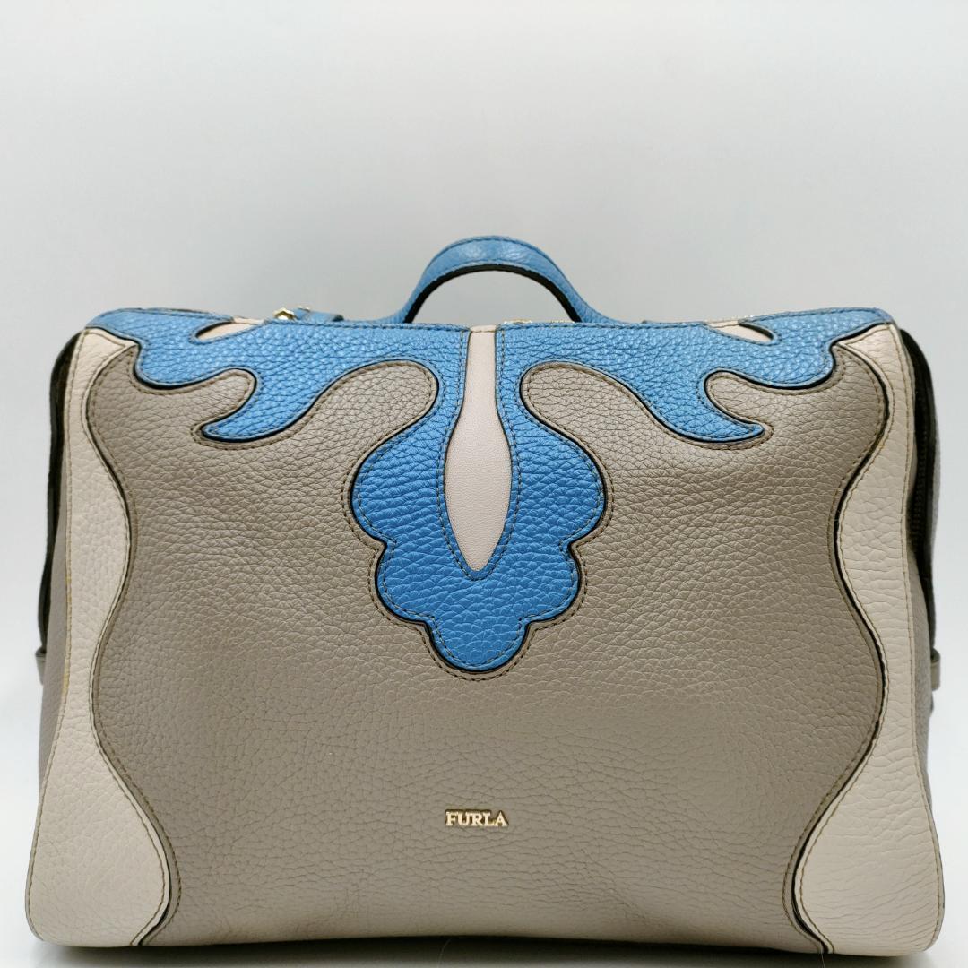 良品 FURLA GARDENS 2WAY バッグ　希少デザイン　c462