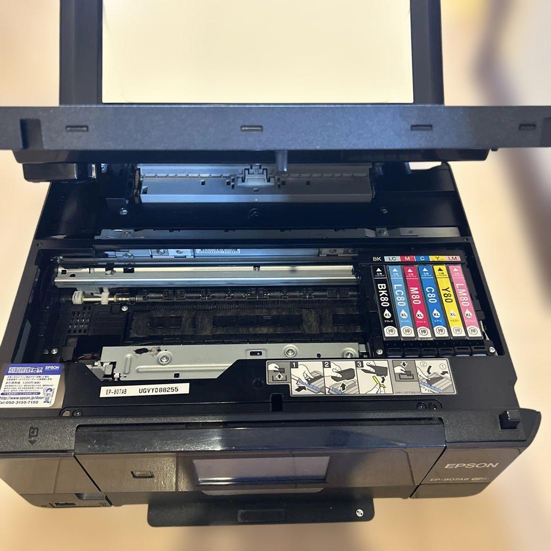 2台 ジャンク EPSON インクジェット プリンター EP-807AB 複合機