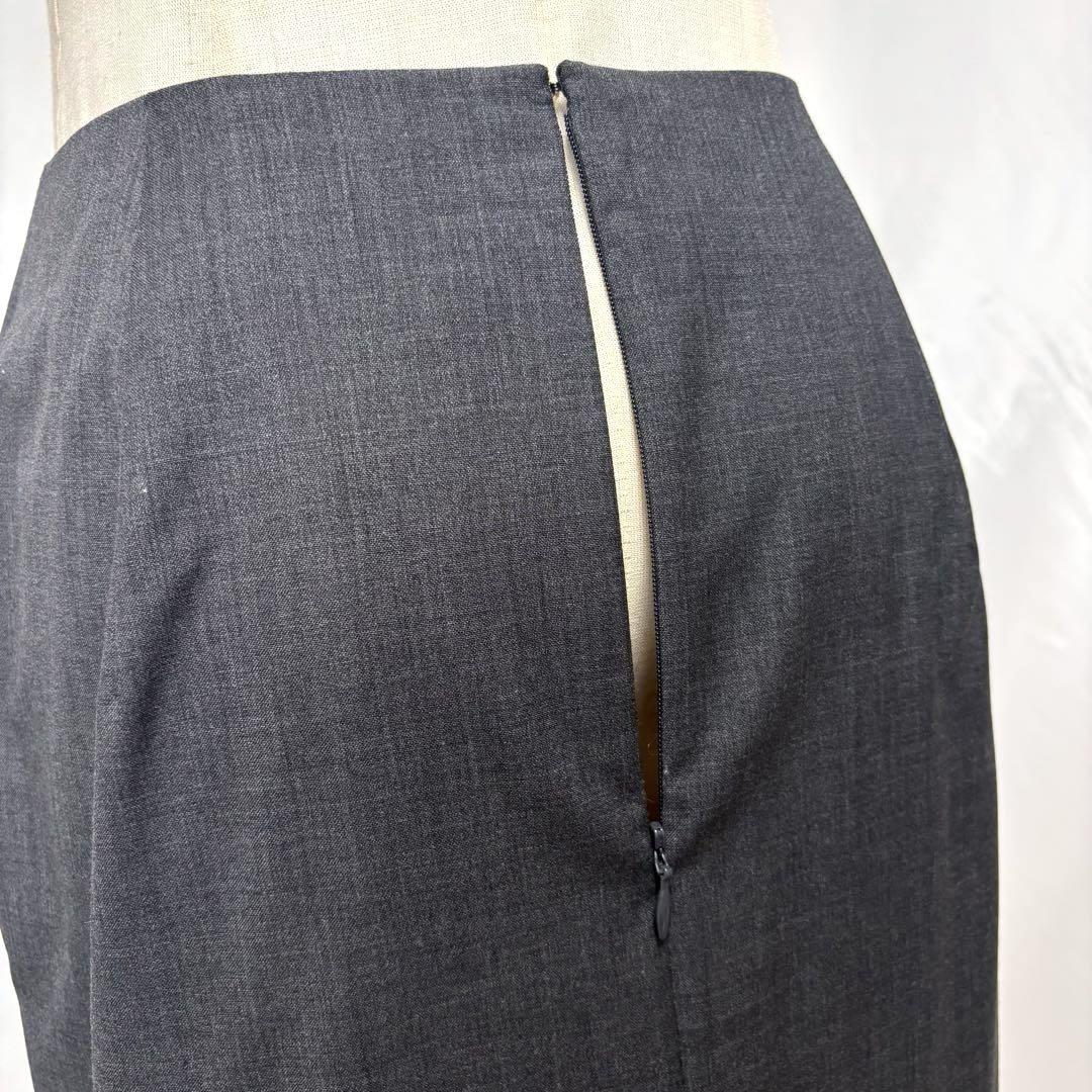 【未使用に近い】コムサ 膝下丈 タイトスカート ウール カシミヤ グレー L