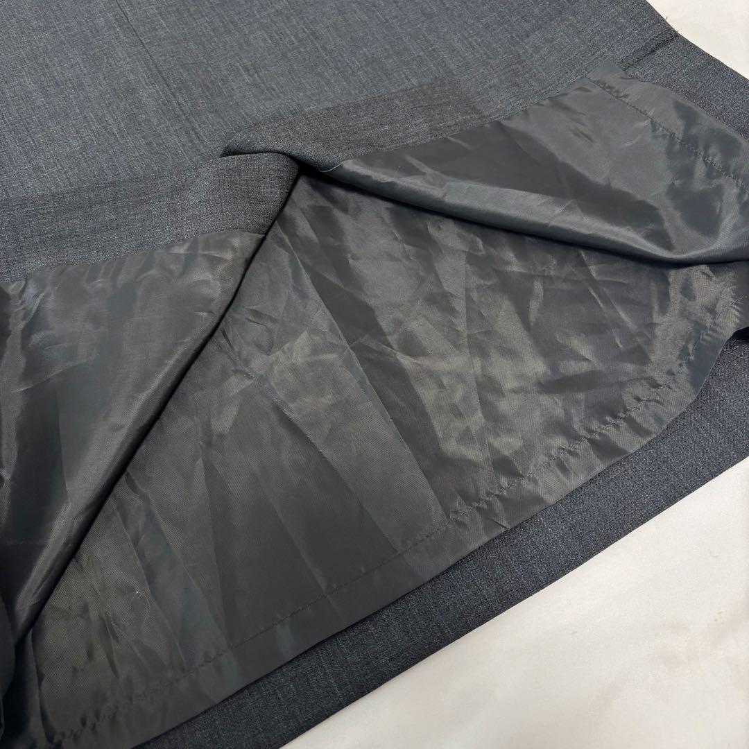【未使用に近い】コムサ 膝下丈 タイトスカート ウール カシミヤ グレー L