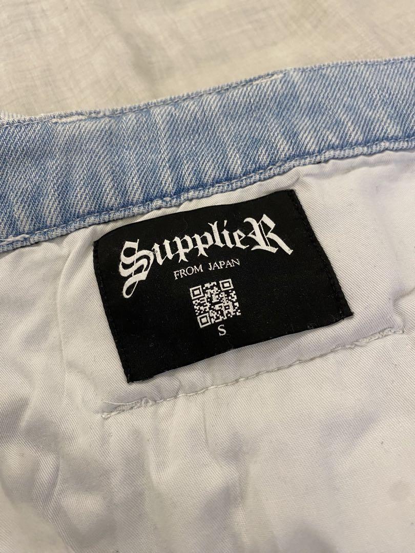 SUPPLIERサプライヤー back logo Denim ワイドデニム