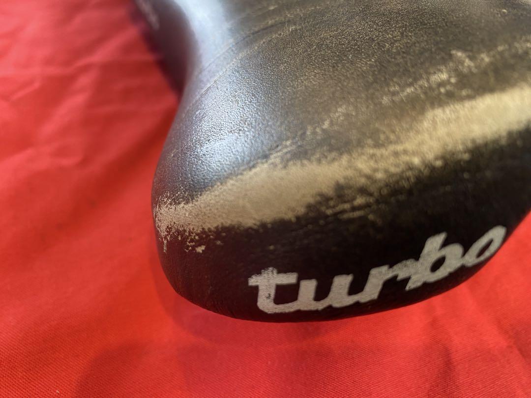 セライタリア　turbo サドル 黒 　使用感あり　1986年製　OLD MTB