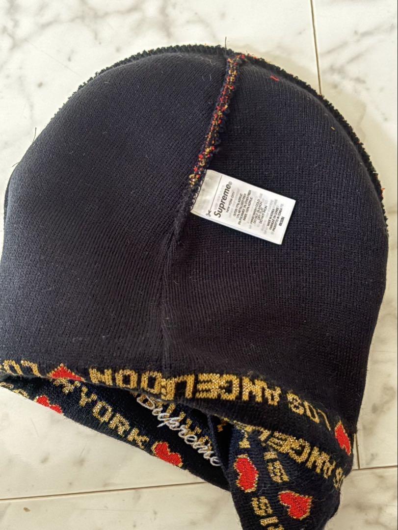 帽子 Supreme Hearts Beanie \"Black\"