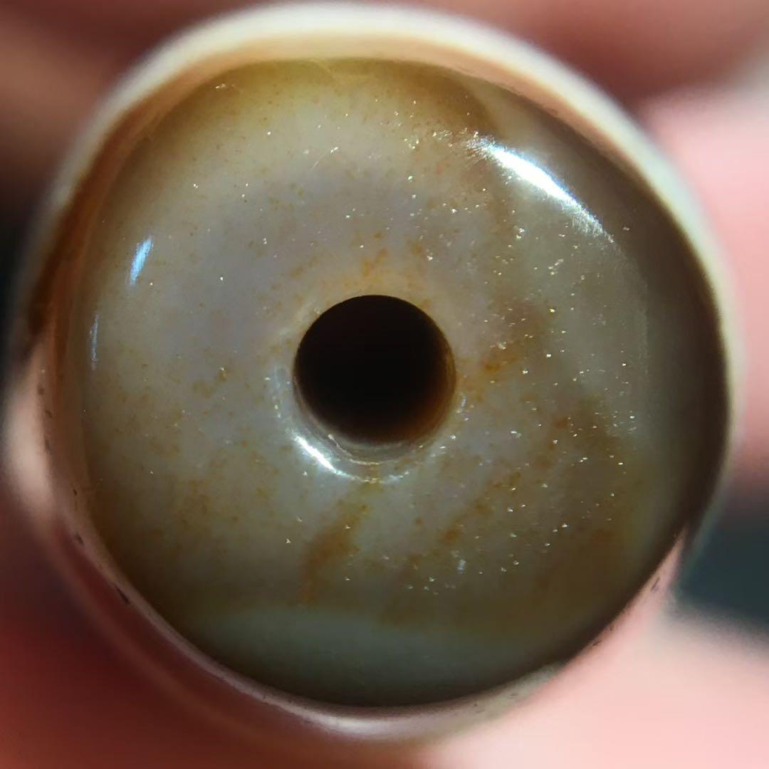 R918 二眼天珠 家庭円満、除災、治病、招福、招財に効果！　如意鈎天珠