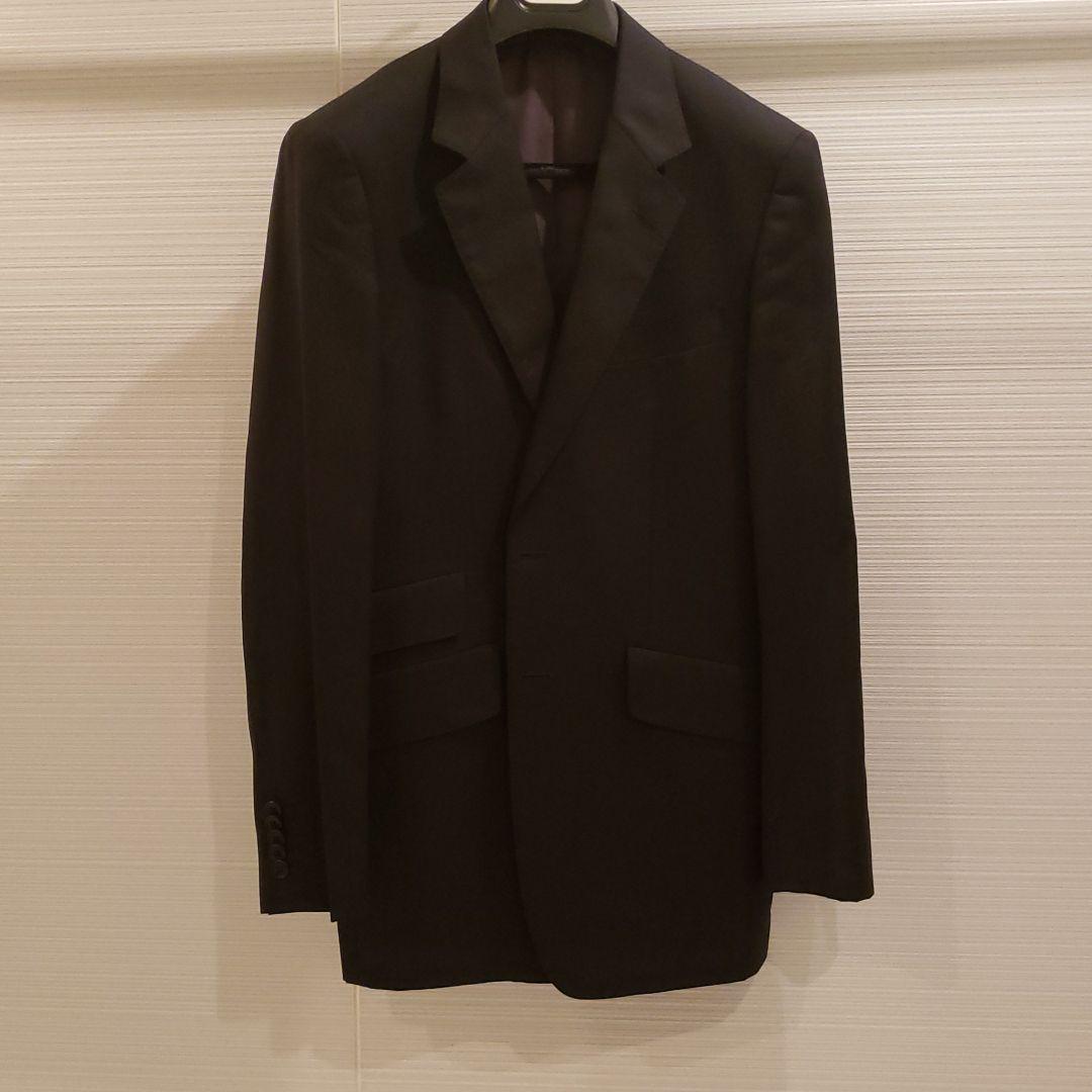Paul Smith BLACK ストライプ　パンツスーツ Paul Smithスーツ光沢黒×黒ストライプ