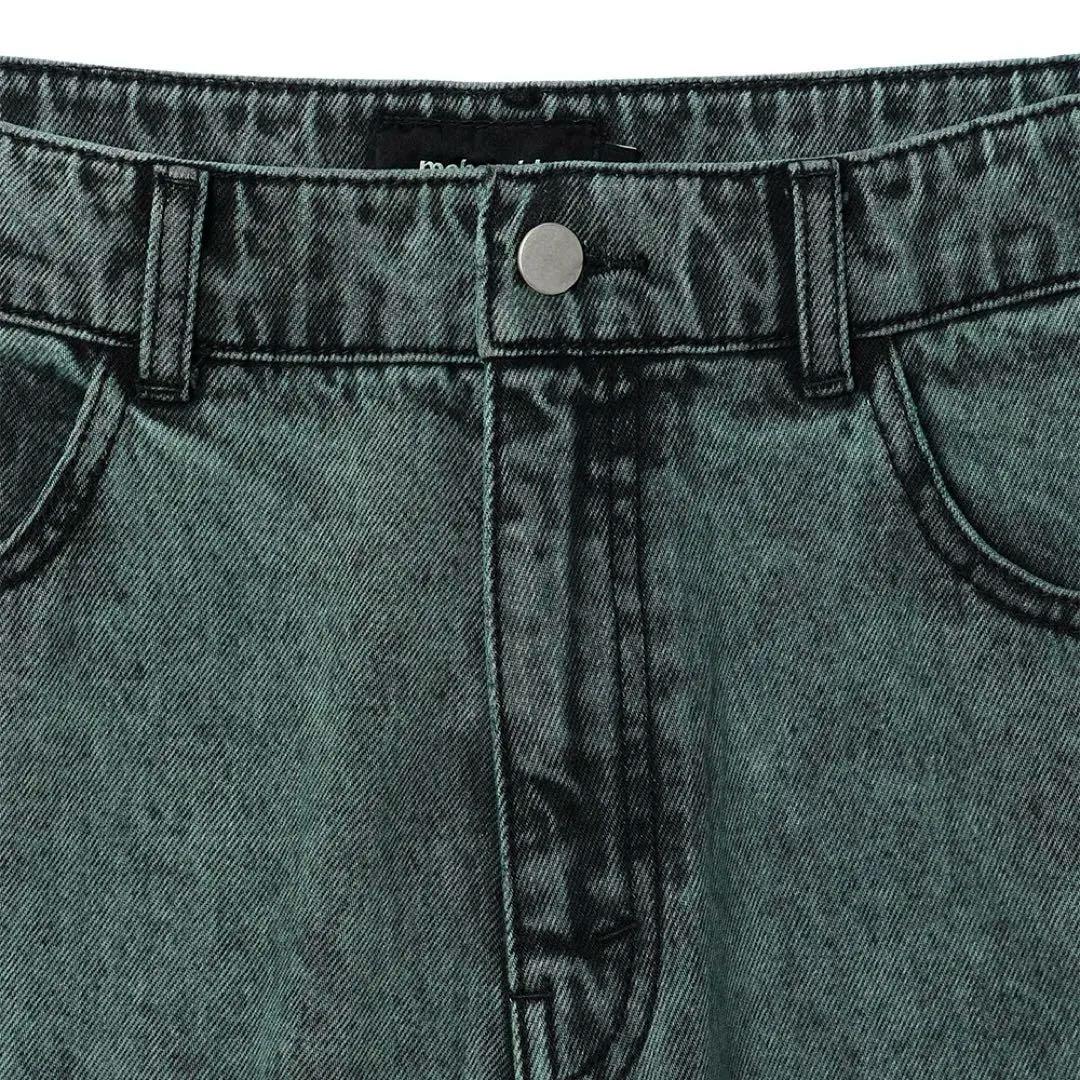 パンツ MAHAGRID OVERDYED ACID DENIM PANT BLUE