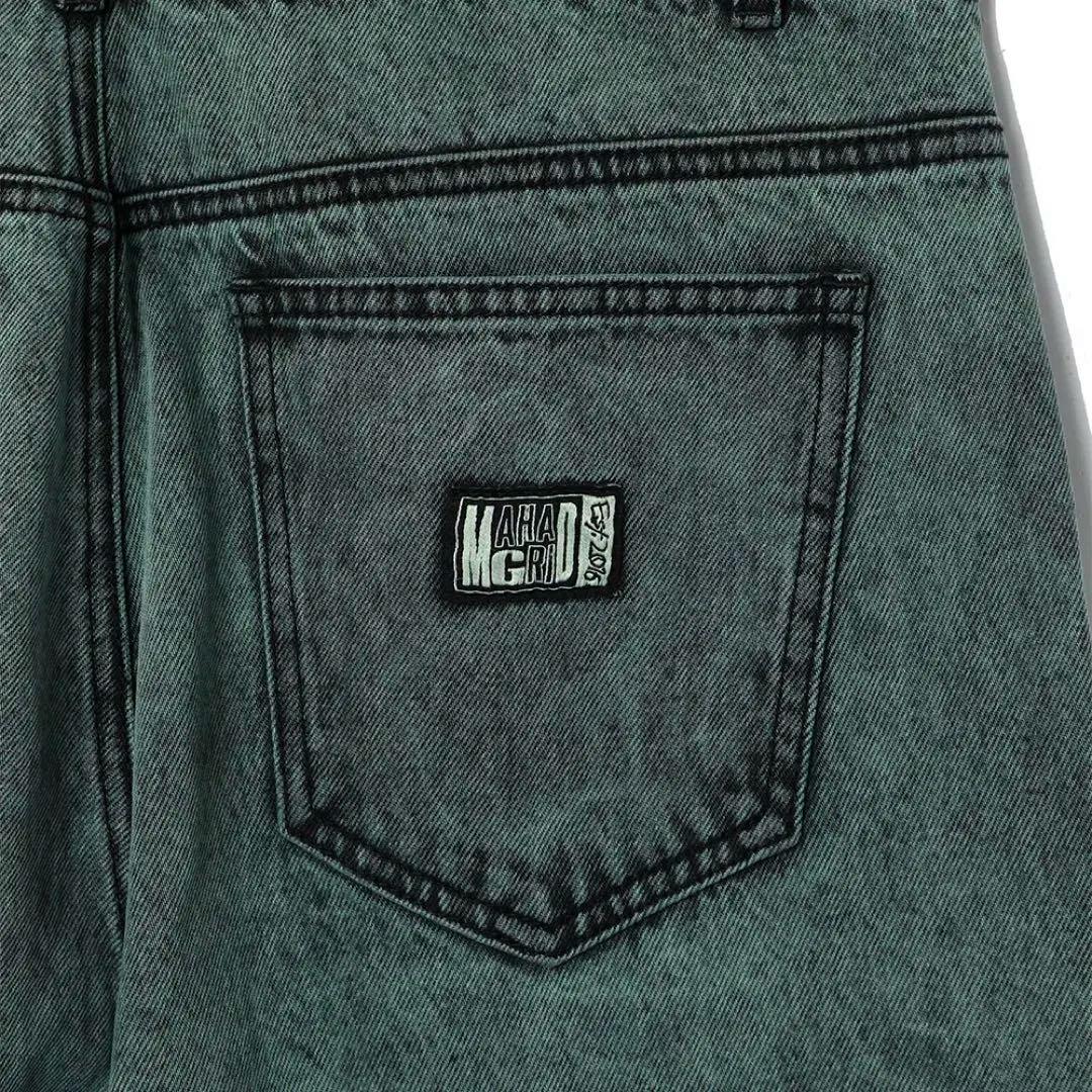 パンツ MAHAGRID OVERDYED ACID DENIM PANT BLUE