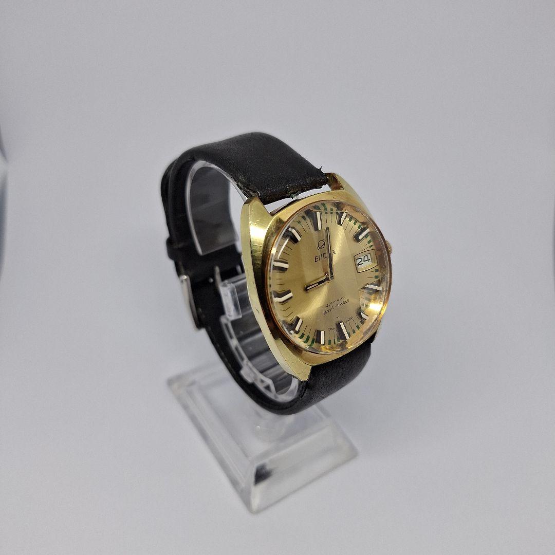ENICAR ゴールド 自動巻き時計　稼働品