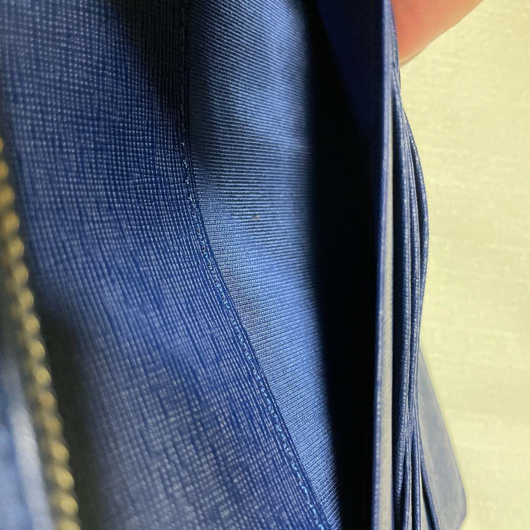美品　agnès b. アニエスベー　ロングウォレット　長財布　コン　ネイビー