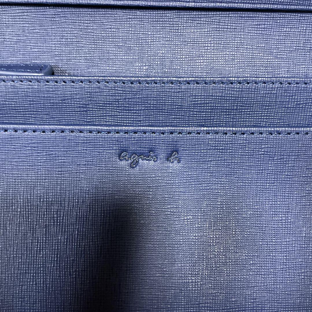 美品　agnès b. アニエスベー　ロングウォレット　長財布　コン　ネイビー
