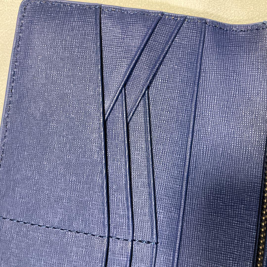 美品　agnès b. アニエスベー　ロングウォレット　長財布　コン　ネイビー