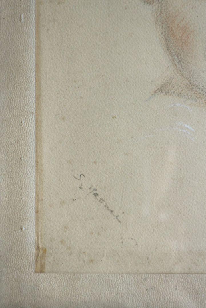 T654　少女の絵　額装　人物画　肖像画　油絵　絵画　インテリア　アンティーク