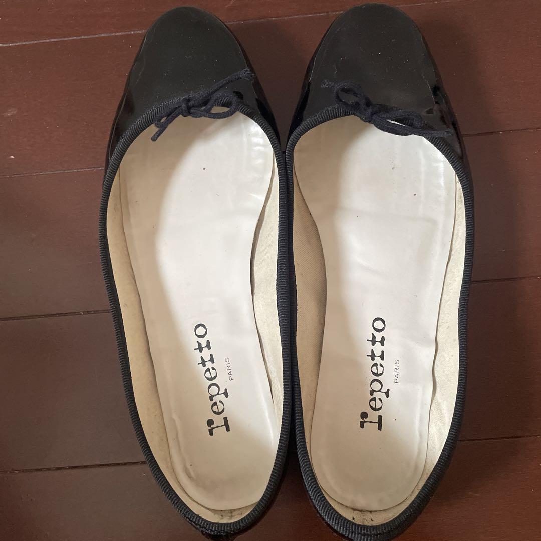 Repetto ブラック バレエシューズ 37 1/2