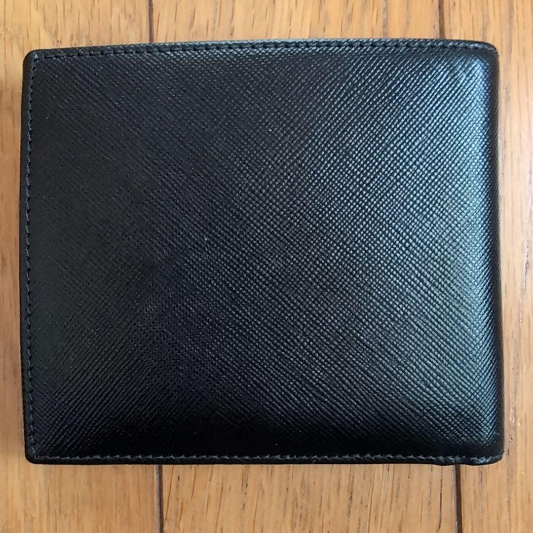ダンヒル　dunhill 黒の二つ折り財布 メンズ