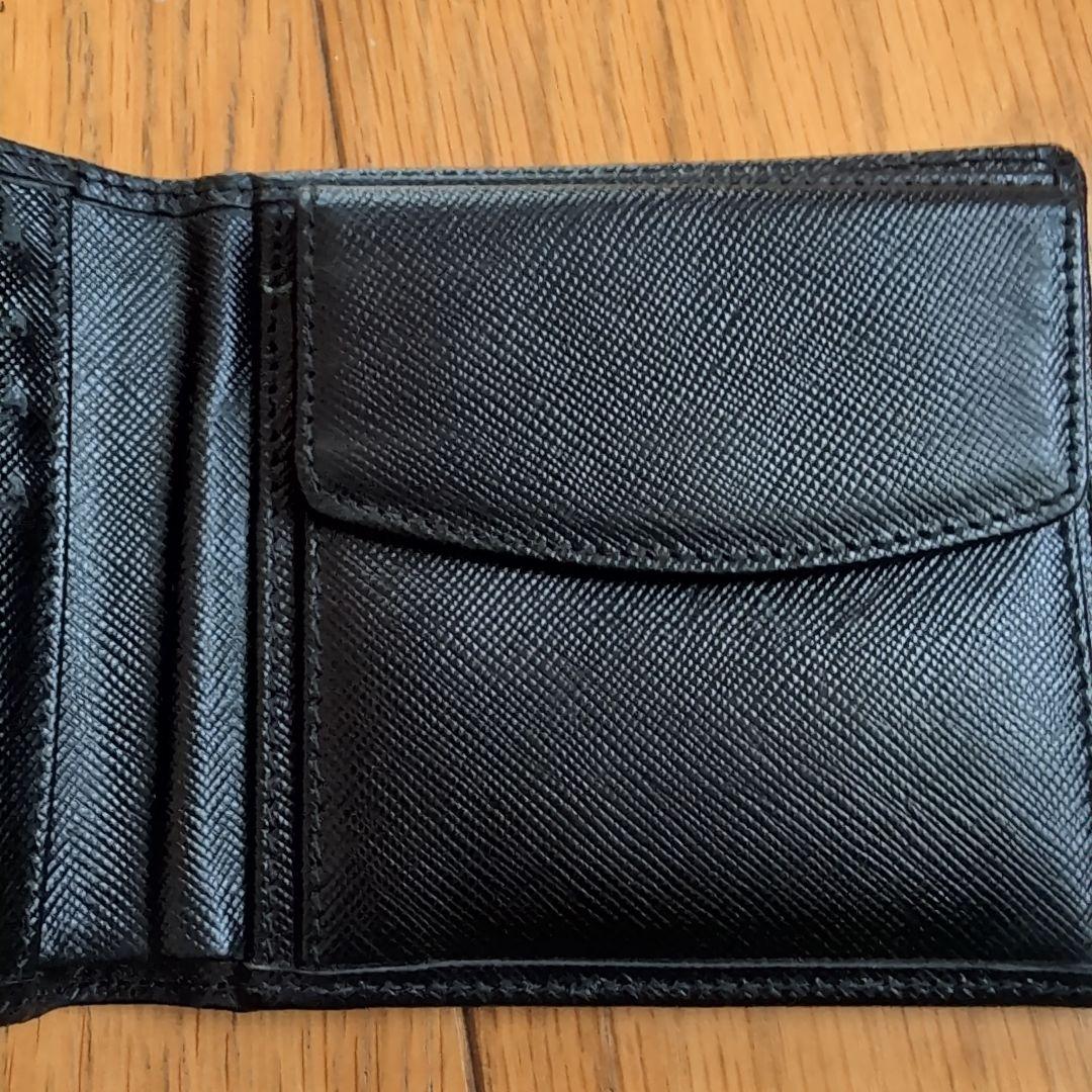 ダンヒル　dunhill 黒の二つ折り財布 メンズ