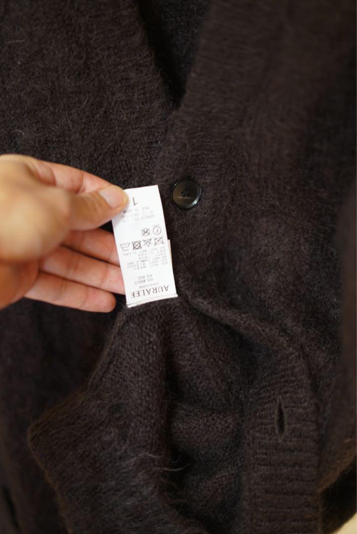トップス BRUSHED SUPER KID MOHAIR KNIT CARDIGAN