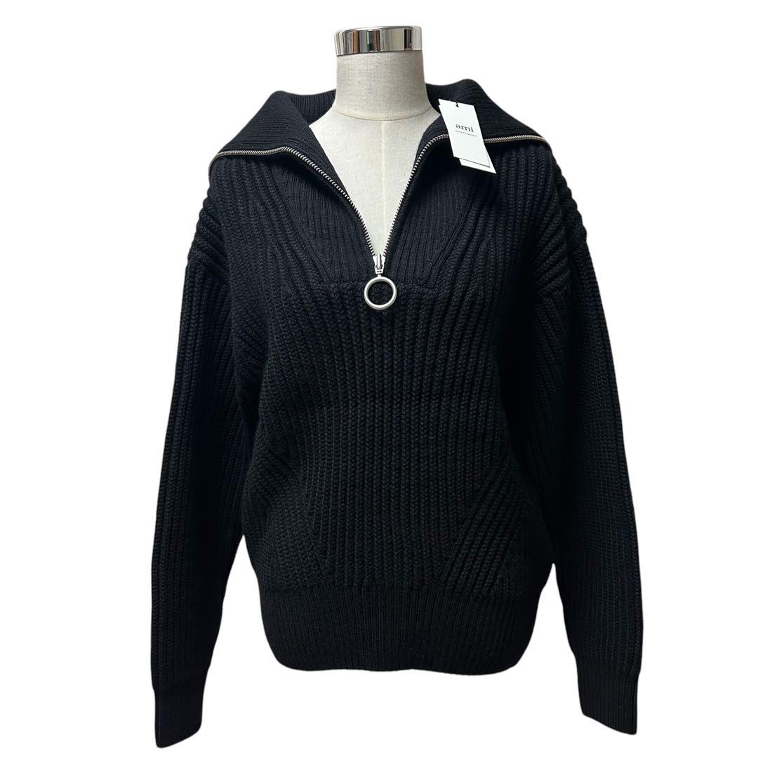 大人気！まとめ一覧 新品 AMI ハーフジップアップニット Mattiussi Alexandre トップス