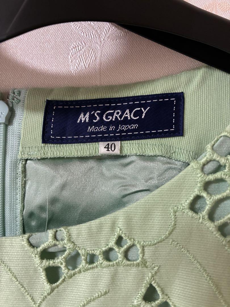 M'S GRACY ミントグリーン レースドレス 40 - メルカリ