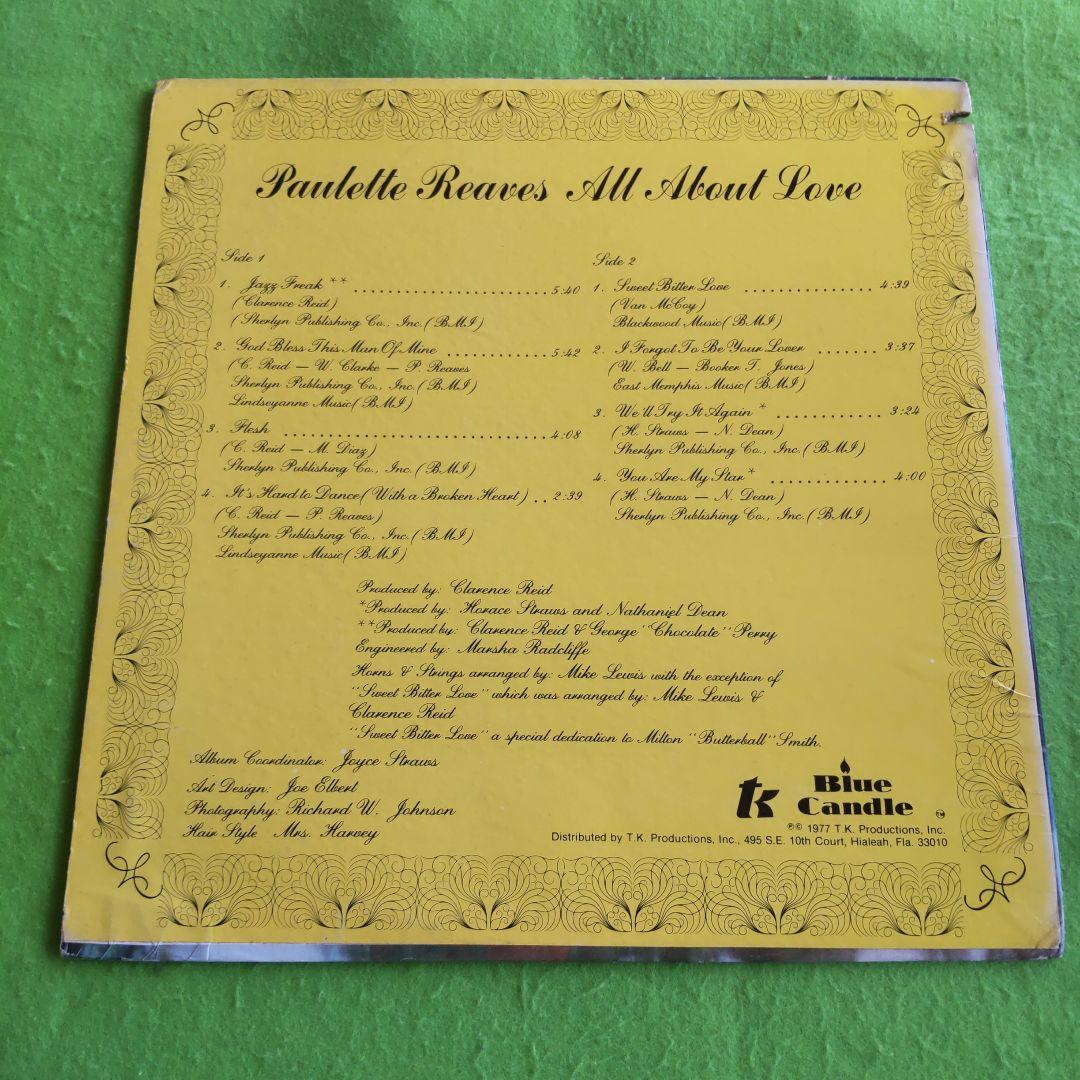 LP未使用に近い美盤[PAULETTE REAVES]1977年発売USオリジ