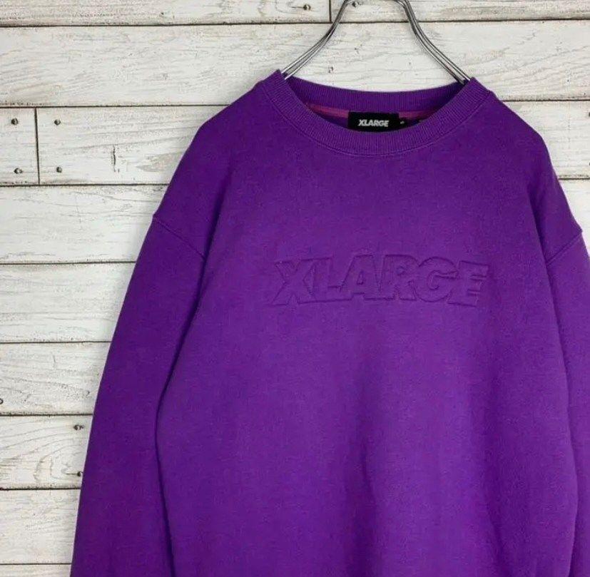 【X-Large】エクストララージ パープル 人気カラー◎ デカロゴ◎ トップス