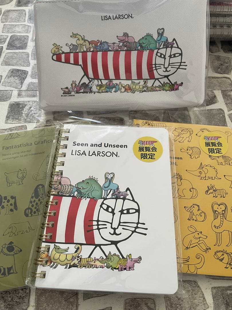 リサラーソン　展示会限定ポーチ　A5リングノート3冊