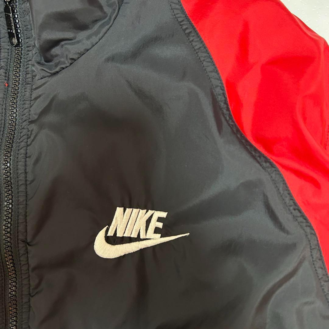 速くおよび自由な 90s 刺繍 白タグ ビックスウッシュ ジャケット ナイロン NIKE ジャケット・アウター