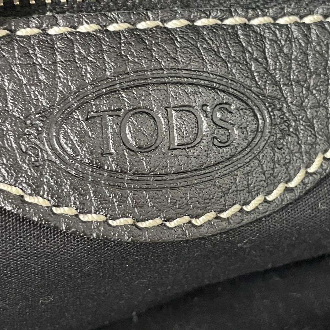 極美品 TOD'S トッズ ハンドバッグ トートバッグ レザー 保存袋付き 黒 極美品 TOD'S トッズ ハンドバッグ トートバッグ レザー 保存袋付き 黒