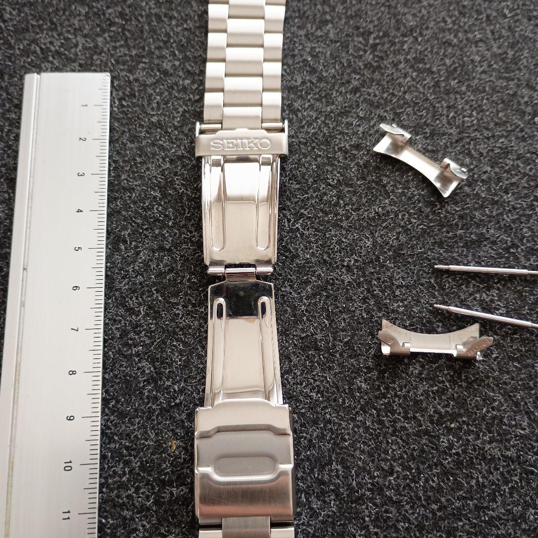 SEIKO 純正 22mm ステンレス バンド ベルト 無垢 フルコマ