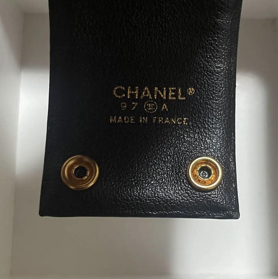 シャネル CHANEL ヴィンテージ レザーブレスレット ココマーク