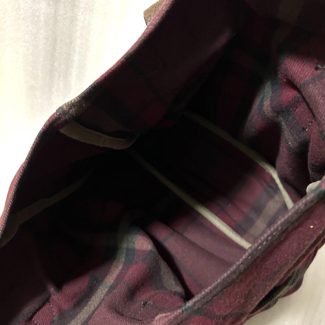 USA製 FILSON フィルソン 中古古着トートバッグ ウール&レザーハンドル
