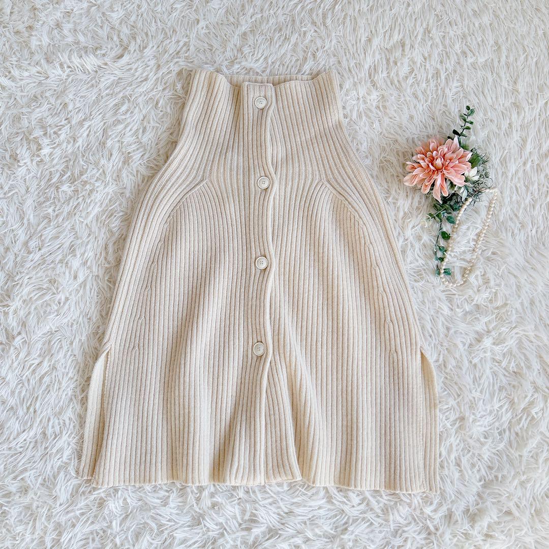 新品タグ付　スローブイエナ　SLOBEIENA　ファインウールスヌード　ポンチョ