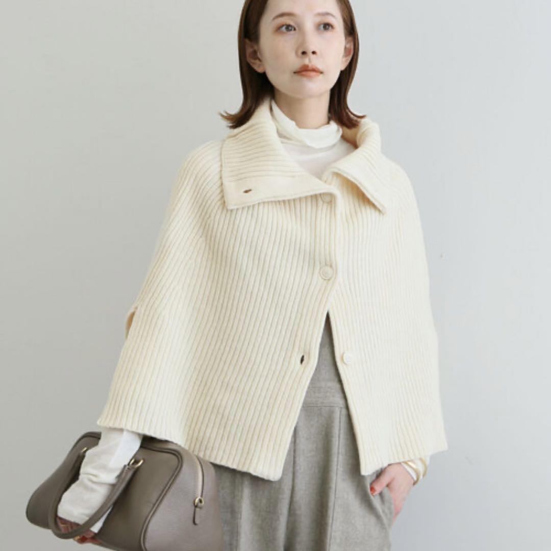 新品タグ付　スローブイエナ　SLOBEIENA　ファインウールスヌード　ポンチョ
