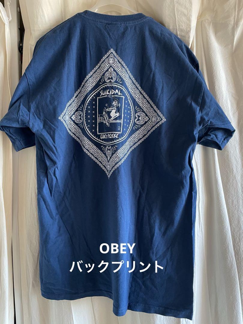 OBEY Suicidal Tシャツ L ネイビー