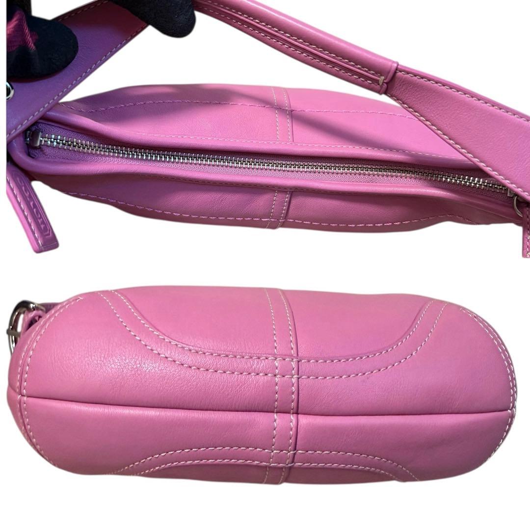 極美品✨コーチ ワンショルダー ハーフムーン ホーボー ピンク Y2K 9541 極美品✨コーチ ワンショルダー ハーフムーン ホーボー ピンク Y2K 9541