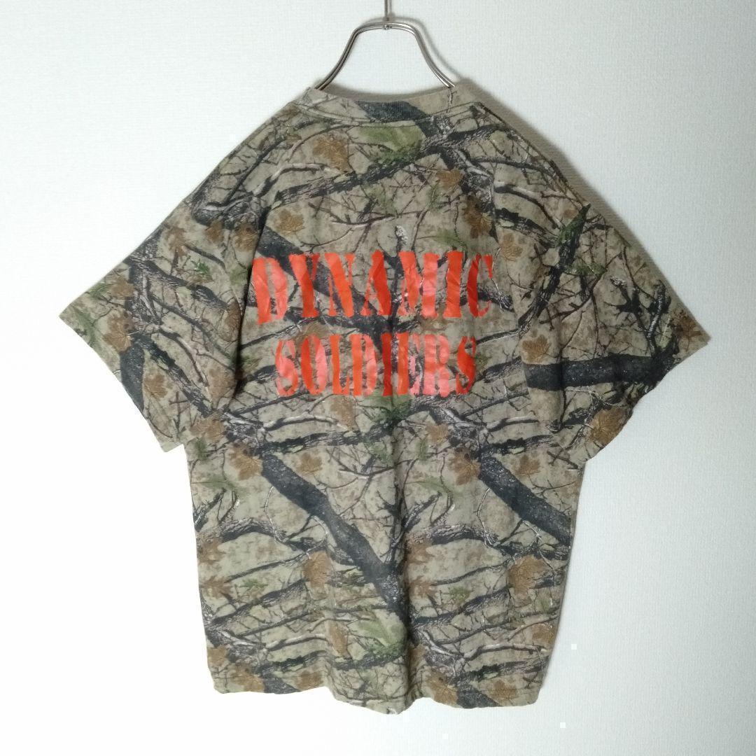 迷彩Tシャツ リアルプリント カモフラ 海外古着 森 木 A353