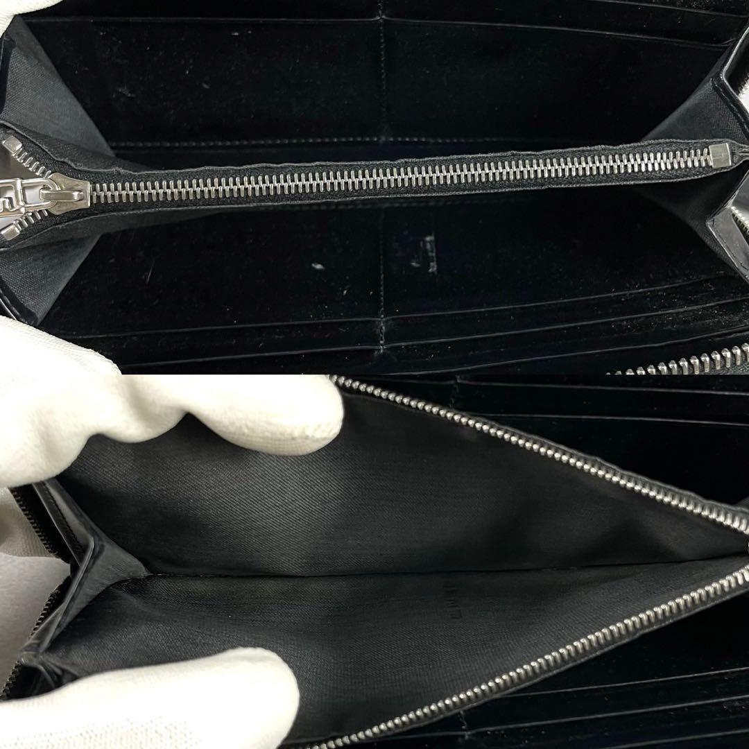 FENDI ズッカ柄 FF柄 型押し 長財布 ラウンドファスナー ブラック
