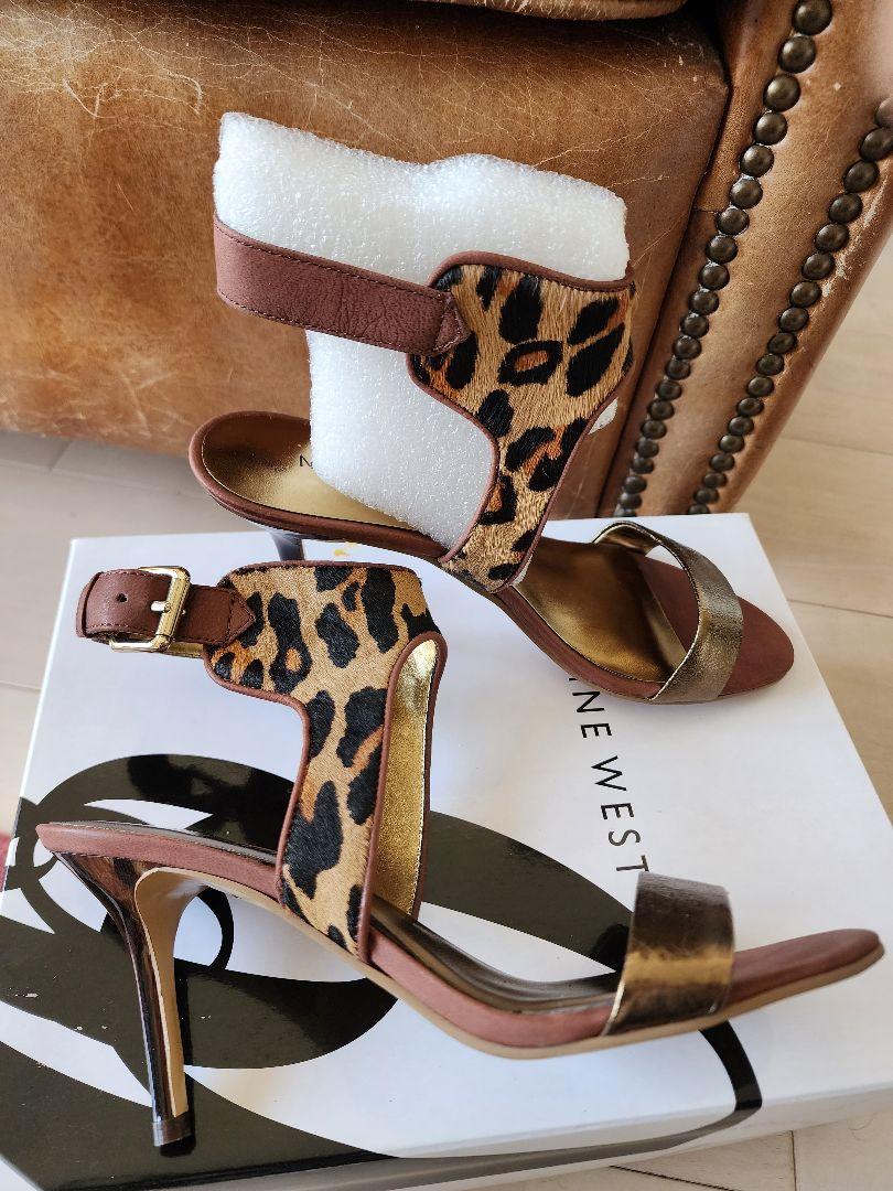 【未使用・美品】NINE WEST アンクルレオパード柄サンダル お 得 な 通販 サイトファッション - 【未使用・美品】NINE WEST